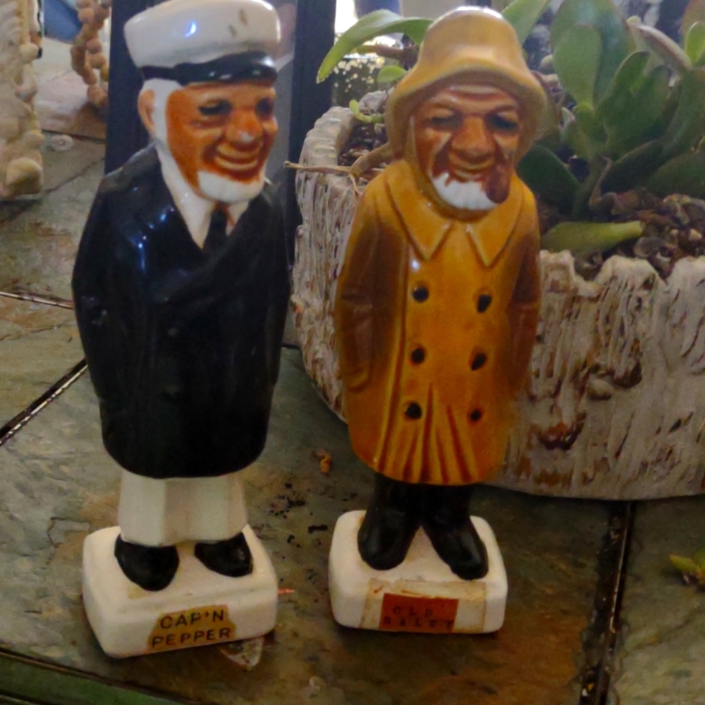 Ship captains salt and pepper shakers